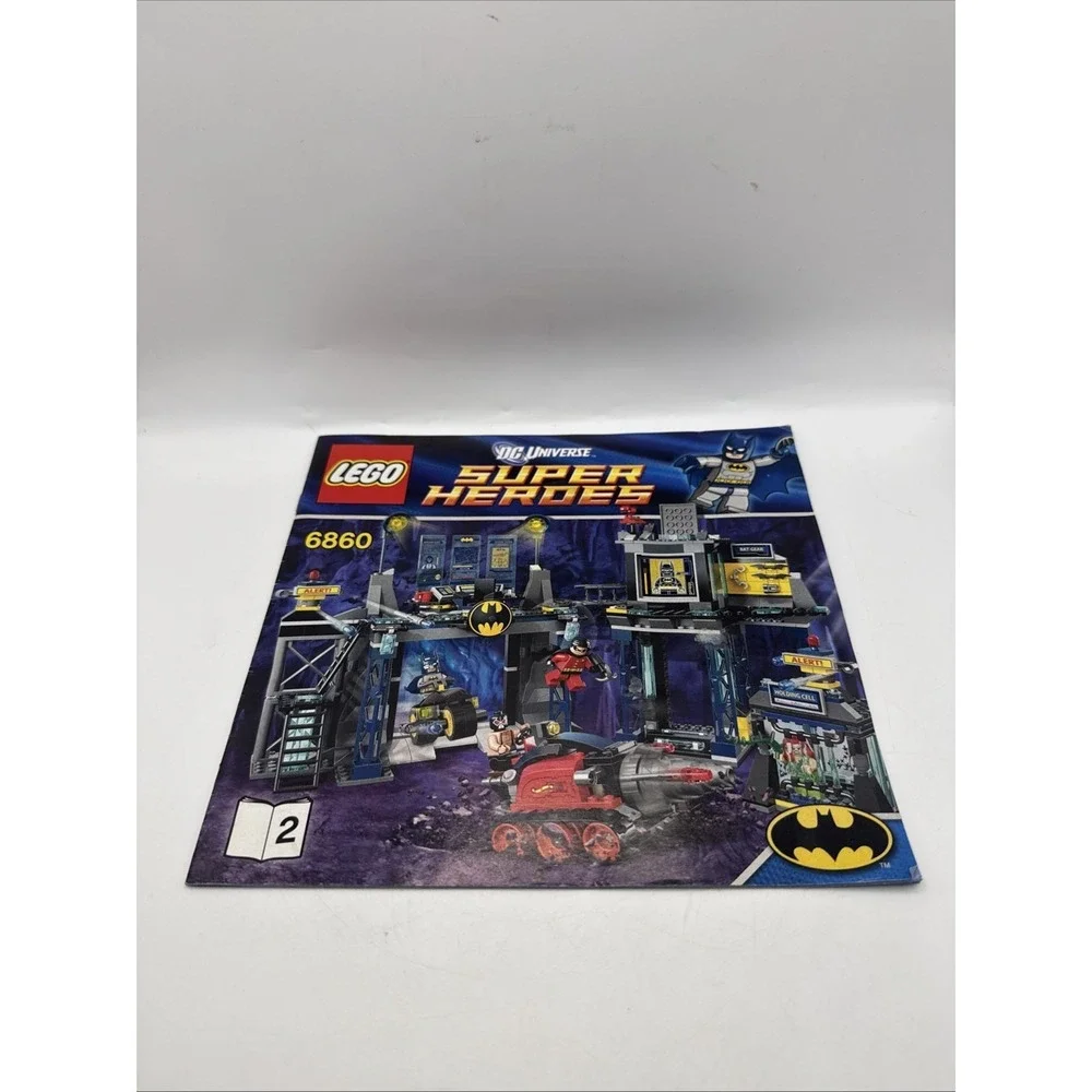 Lego 6860 DC Comics Super Heroes Batcave Instruction Manual Only #2 Batman